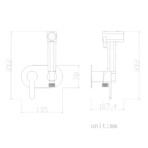 Bidet portable pour toilettes avec douchette eau chaude et froide - 5