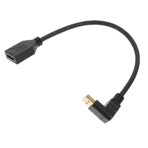 FUNOMOCYA Displayport Male to Female Angled Adapter Cable for Monitors High-definition Extension Cord for Connecting and Displays Wide Compatibility for Various Devices