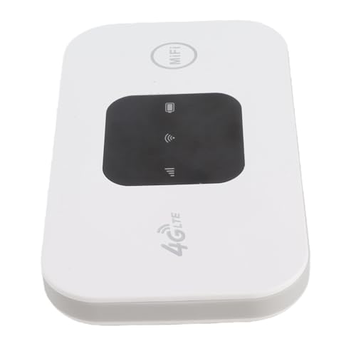 Image of Portable High Speed White 4G Mobile WiFi Hotspot Router for Car Travelers and Business Users 10 Users 2100mAh Li Battery for Phone Laptop Desktop Tablet