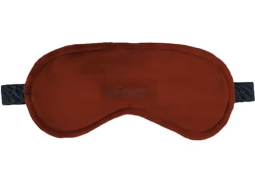 Image of Microfiber Travel Pillow with Eye Mask - Soft Neck Support Pillow for Airplane, Car, Train & Office - Compact & Lightweight Travel Essentials Set for Men & Women,Brown