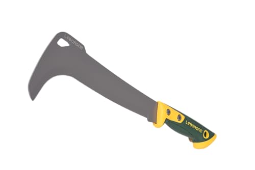 Leborgne Serpe Italie 30 cm Duopro – Lame INOX trempée 50-55 HRC – Manche bi-matière Ergonomique – étui PVC – élagage et débroussaillage