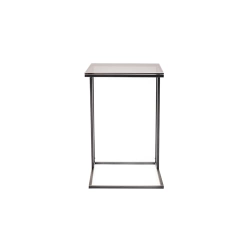 Mesa auxiliar de sofá HV negro de 40x35x51cm para mueble de salón y habitación 7
