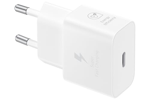 Samsung Schnellladegerät, USB-C, 25W ohne Datenkabel, Blanco