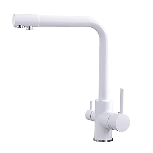 Grifo del fregadero de la cocina de latón de 3 vías con agua potable y rotación 360