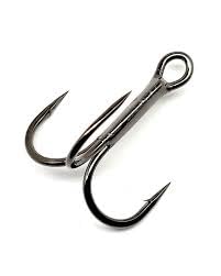 Treble Fishing Hooks High Carbon Steel – Ultra Sharp 3X Strong Barbed Hooks | Strong Carbon Steel, Corrosion Resistant, Super Sharp Needle Point 5Pcs (5, 2/0)