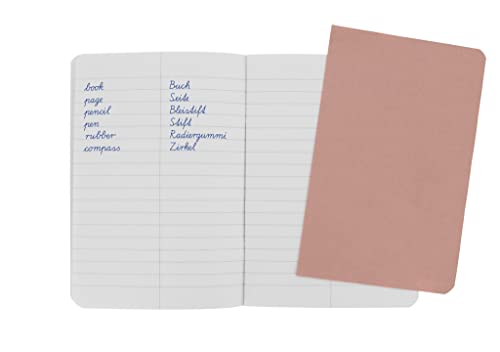 Herlitz Vokabelheft A5, Lineatur 53, liniert mit Mittellinie, Schulheft mit 2 Spalten, 32 Blatt, 5 Stück