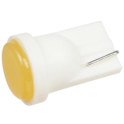 LBRST 10 x T10 Yellow Instrument Lights 10 x T10 168 Twist Lock Socket 12V/24V-40MA-18LM