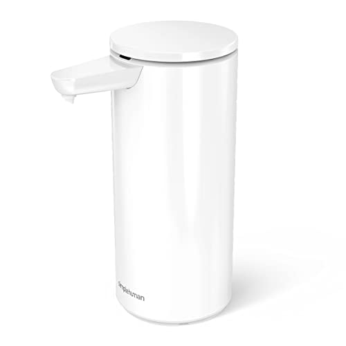 Preisvergleich Produktbild simplehuman Flüssigseifenspender, 397 ml, berührungsfrei, wiederaufladbar, Edelstahl, Weiß