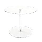 Acrylic Cake Stand, 7.8in Dessert Table Round Cake Stand, Birthday Party Transparent Cupcake Stand, Wedding Event Cake Candy Pizza Display Stand