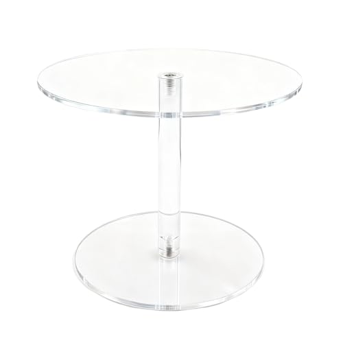Acrylic Cake Stand, 7.8in Dessert Table Round Cake Stand, Birthday Party Transparent Cupcake Stand, Wedding Event Cake Candy Pizza Display Stand