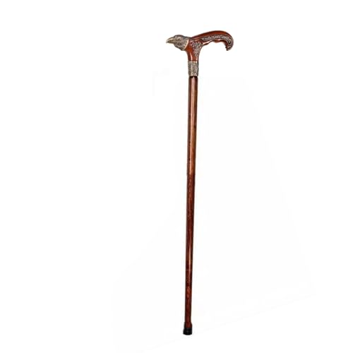 Bastón de madera tallada vintage para steampunk e histórico, accesorio de disfraz de 90 cm