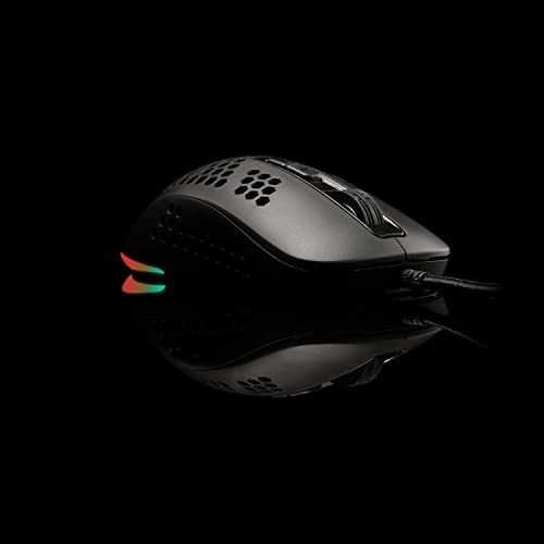 Image of (Refurbished) Cosmic Byte Orcus RGB Honeycomb Gaming Mouse with Software, Ultra Lightweight 74Grams, Braided Cable (Black)