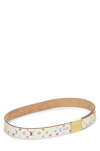 Pre-Loved Takashi Murakami X Louis Vuitton White Monogram Multicolore Ceinture 70, White2
