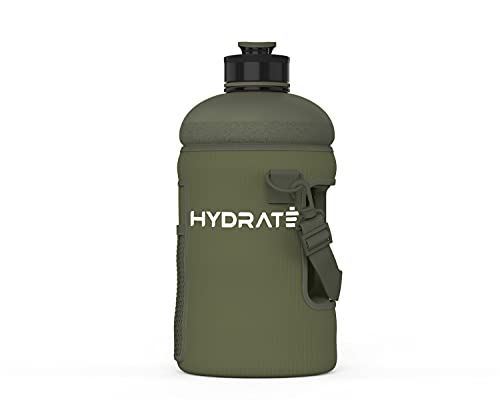 HYDRATE Green Camo Carrier Accessory for XL Jug 2.2 Litre - with Carrying Strap and Phone Pouch -Neoprene Cover for your Water Bottle