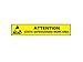 DESCO INDUSTRIES 06751 Black on Yellow 1 x 6 inch Attention ESD Protective Peel and Stick Bench Sign - 10 item(s)