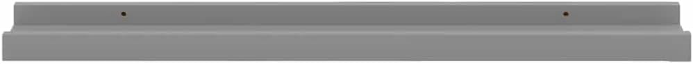 Set of 4 Grey MDF Floating Wall Shelves 23.6 x 3.5 x 1.2 Inches for Living Room Bedroom Storage with Matte Finish and Included Hardware