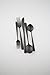 Cambridge Silversmiths Lorenn Black Satin 20-Piece Flatware Set, Service for 4