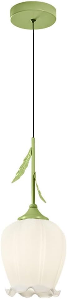 Suspension tulipe en verre blanc soufflé design moderne épuré