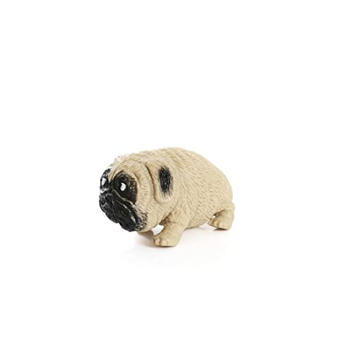 Stretchy Pug Toy - Pack of 1 - Squishy Toy Pug Dog - Kids Squishy Fun Christmas Stocking Filler Childs Party Bag Fidget Games