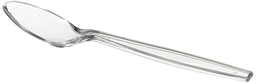 Fineline Settings Extra Heavy Cutlery Spoons, Clear 1000 Pieces