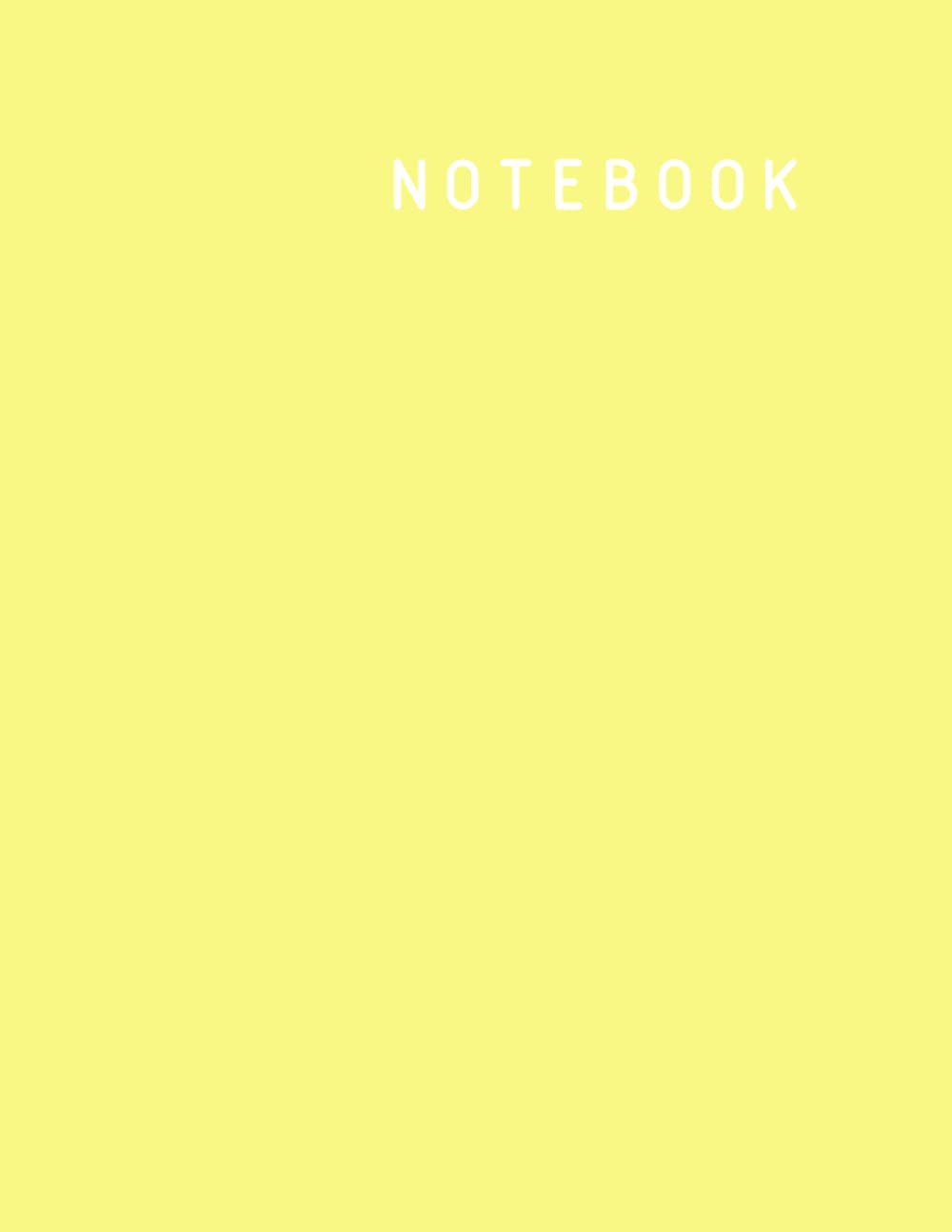 Notebook: 8.5 x 11 inches Unlined/Unruled/Plain 100 page Notebook with margin, Yellow cover (Unruled Notebook with Margin)