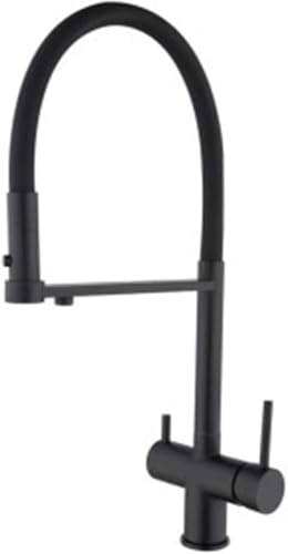 Grifo de agua de cocina giratorio de 3 vías, grifo de latón con filtro caliente y frío para agua potable
