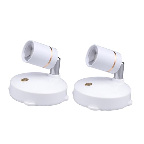SEWOART 2 piezas LED USB Recargable con Mando Distancia Lámparas de Foco Fiables para Iluminación Interior Pack de Unidades sin Cable Fácil Instalación para Vitrinas y Lugares Diversos