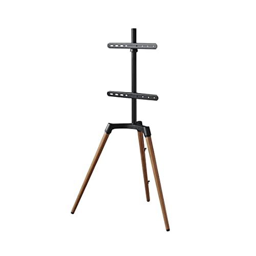 Support TV en bois véritable 400 x 400 avec hauteur variable et bras pivotant