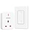 Price comparison product image DEWENWILS Remote Control Plug Socket, 13A/3120W Heavy Duty Wireless Light Switch, 30m/100ft Long Range, Programmable, 1 Pack Sockets and 1 Remote