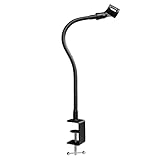 19-INCHS Flexible Gooseneck Microphone Stand with Heavy Duty Desk Clamp for Podcast, Meetings, Lectures, Radio Broadcasting Studio, Live Broadcast Equipment, TV Stations