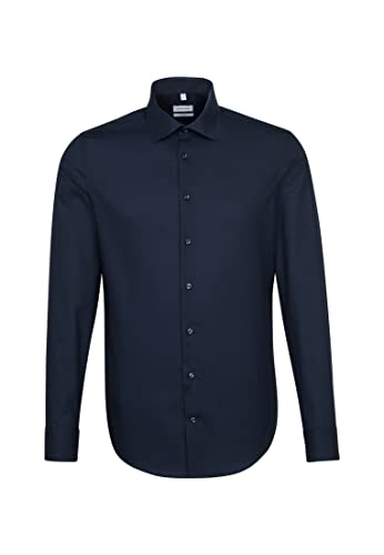 Preisvergleich Produktbild Seidensticker Herren Business Hemd Shaped Fit Businesshemd, Blau (Dunkelblau 19), (Herstellergröße: 42)