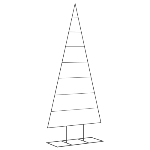 vidaXL Metall-Weihnachtsbaum für Dekorationen Schwarz 180 cm