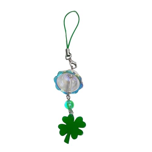 Good Fortune Four Leaf Clovers Wind Chimes Mobile Accessory Clear Color