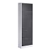 Giulia Grillo Scarpiera salvaspazio slim in legno Bianco/grigio, Scarpiera slim 5 ante salvaspazio da ingresso in legno, 60X24X185