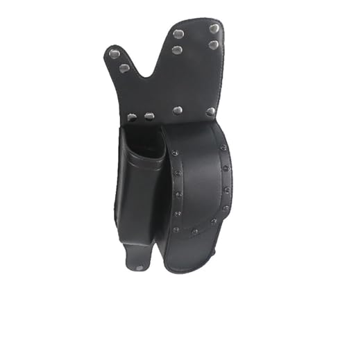 LYBH Paquete de Almacenamiento Bolsas Protectoras para Barra Parachoques De Motocicleta con Portabotellas, Alforjas para Harley Road King Touring, Accesorios De Cuero PU(Grande)