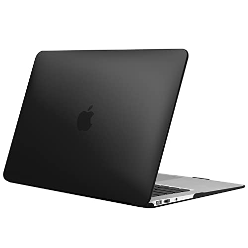 FINTIE Custodia Compatibile con MacBook Air 13 Pollici A1466 / A1369 (Versione 2010-2017) - Rivestimento Gommato Plastica Cover Rigida Duro Caso Compatibile con MacBook Air 13.3', Frosted Nero