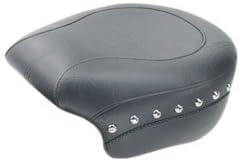 Mustang Motorcycle - 11-13 Harley Blackline,12-17 Slim/Slim S Wide Stud Touring Passenger Seat w/Studs - Black