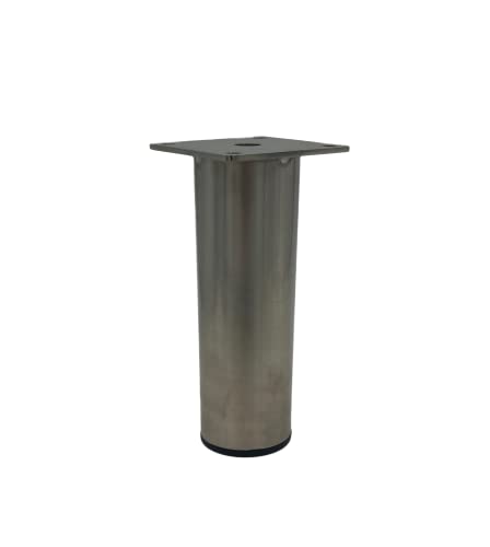 BingLTD - 6” Nickel Cylindrical Metal Sofa Legs - Set of 4 (ML-26-N)