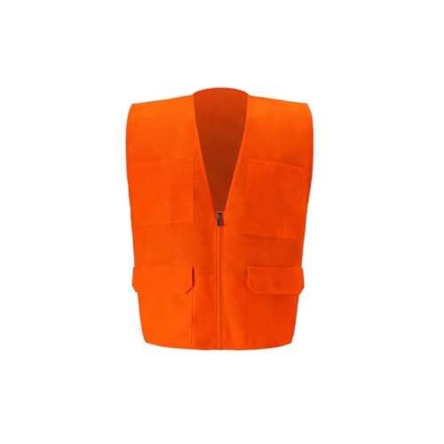 2W International 8038-B 3XL Multi-Pocket Safety Vest Orange - 3XL