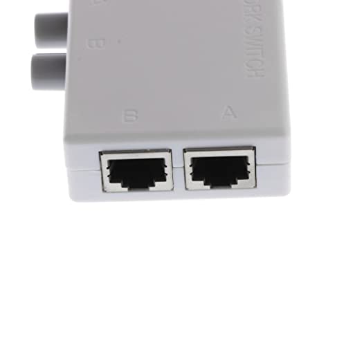 Image of RJ45 2 Ports External Push Botton Network Switch RJ45-2M for PC Laptop