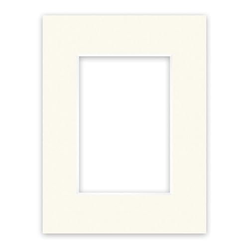 nielsen Conservation Passepartout Karton 1 5 mm | Außenformat 18x24 cm für Bildformat 10x15 cm | Elfenbeinweiß (creme weiß) | glatte Oberfläche