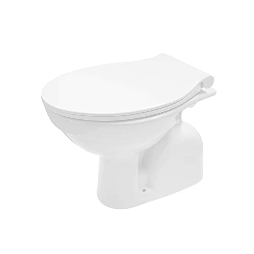 Toilette Abfluss Boden Stand-WC + Aufputzspülkasten + SoftClose Deckel – Bild 5