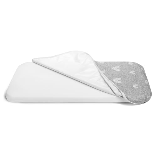 Image of Baby Bassinet Mattress Topper, Waterproof Replacement Pad with Removable & Washable Mattress Covers (for Baby Delight)