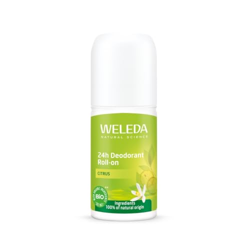 WELEDA - Déodorant Roll-On - Citrus - Efficacité 24H - Sensation De Fraîcheur Immédiate - Formule 100% D'Origine Naturelle - Certifiée NATRUE* - Vegan** - Bio - 50 ml