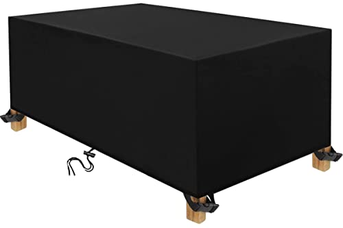 Zhaoyang Art Fundas Mesa Exterior Impermeable 120x100x90cm Negro Funda para sofá de Exterior 600D, Impermeable, Resistente al Polvo, Resistente al Viento, Anti-UV, para sofás, mesas, sillas