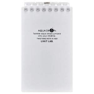 (まとめ) リヒトラブ AQUA DROPsツイストノート(メモサイズ) 125×72mm 8穴 5mm方眼罫 白 40枚 N-1661-0 1冊 【×30セット】 〈簡易梱包