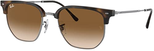 Ray-Ban RB4416 Sunglasses Bundle: RB 4416 NEW CLUBMASTER 710/51 New Clubmaster Havana On Gunme and Universal Anti-slip Silicone Leash