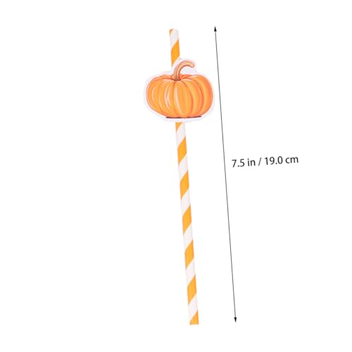 Pitillos de papel para Halloween 40 piezas naranja miniatura 2