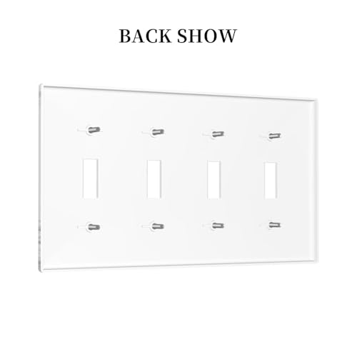 Decorative Switch Plate Covers Rustic Ink Green Eucalyptus Leaves Sage leaf 4 Gang Light Switch Cover Plate Quad Toggle Wall Plate Light Switch Covers for Country Bedroom Home Decor