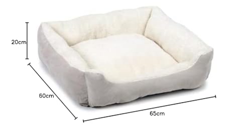 Beeztees Mogina - Hundebett Hundekissen Hundedecke - grau/weiß - 65x60x20 cm